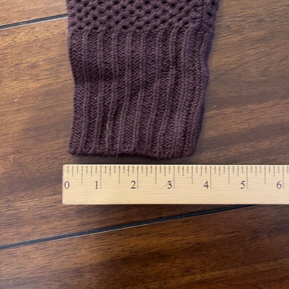 NWOT Sanctuary Cowl Neck Waffle Knit Sweater in Brown Size XSmall - Picture 5 of 10